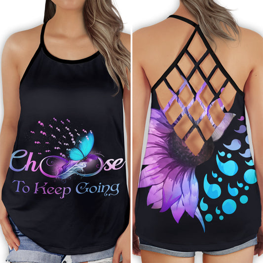Wellness Support Hollow Tank Top For Positive Advocacy And Everyday Wear