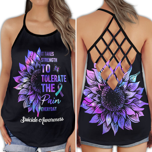 Wellness Support Hollow Tank Top For Community Activities And Comfort