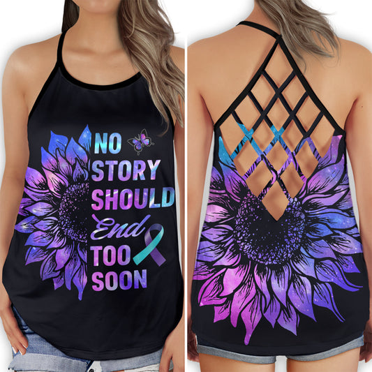 Wellness Support Hollow Tank Top For Positive Support And Gifting