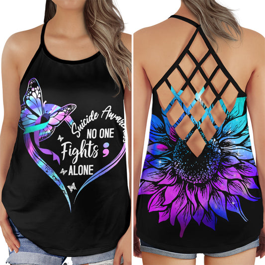 Butterfly Wellness Support Hollow Tank Top For Community Events And Positive Support