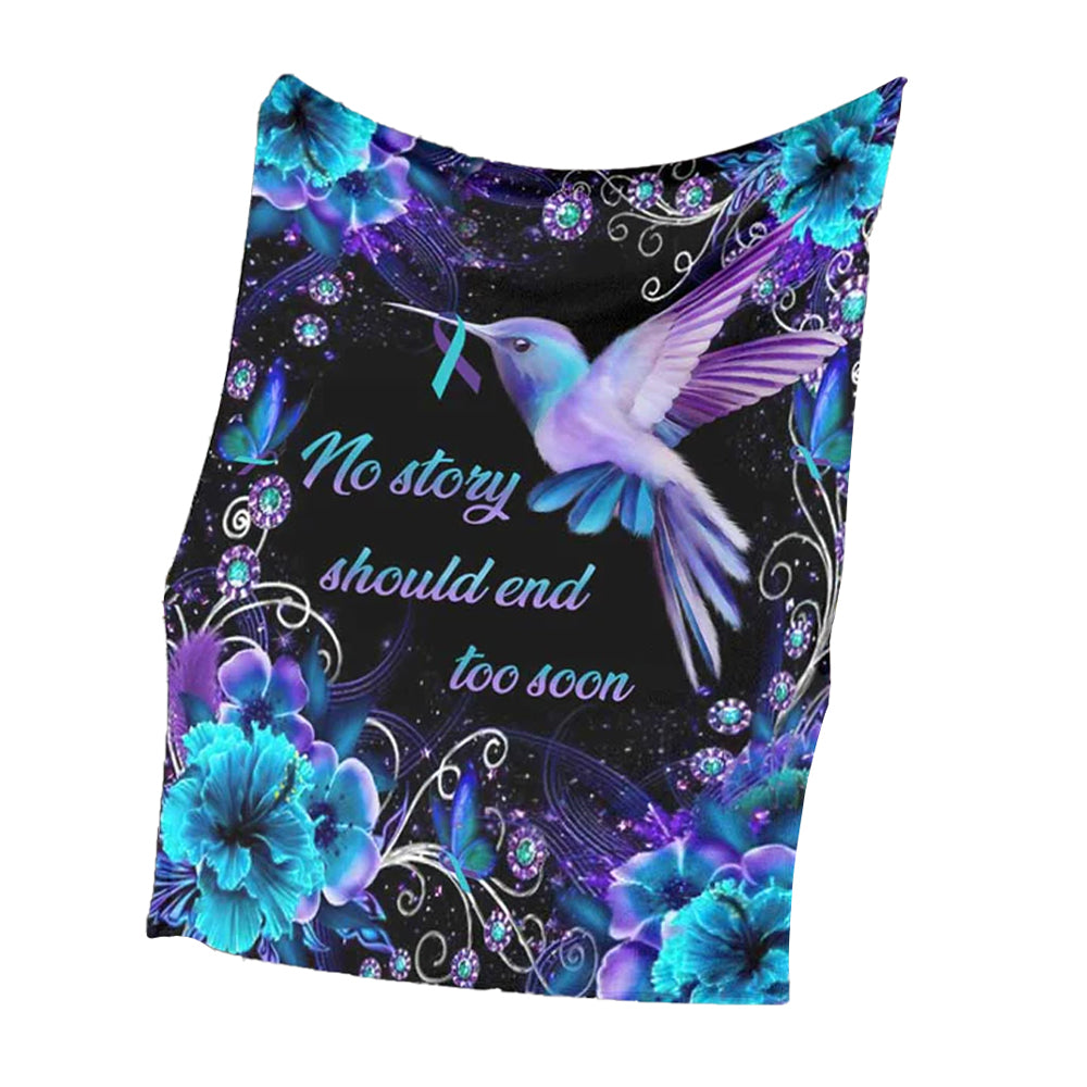 Hope Awareness Dragonfly Flannel Blanket For Cozy Bedroom Sofa Decor