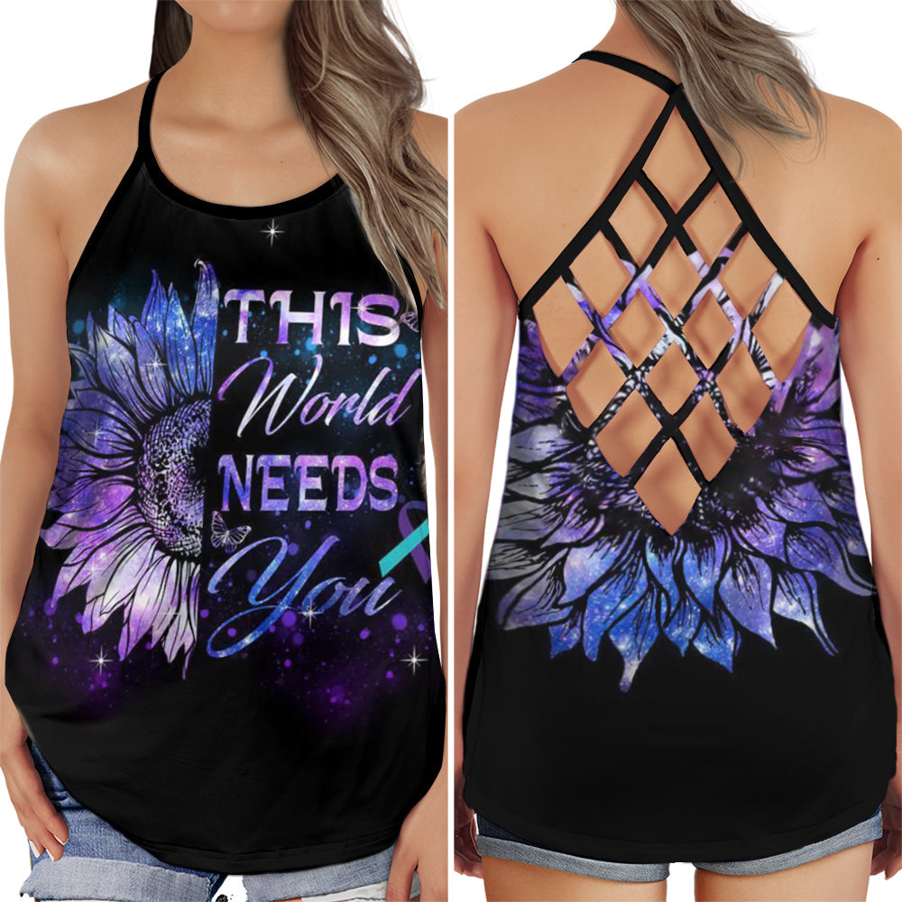 Wellness Support Hollow Tank Top For Support Gatherings And Everyday Wear
