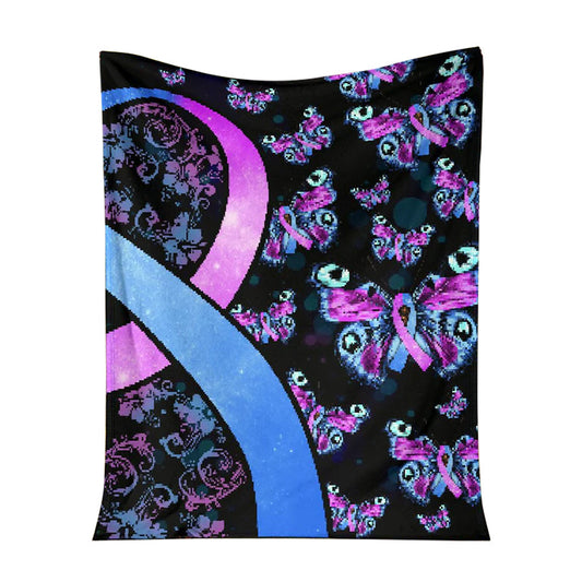Mental Health Awareness Hope Flannel Blanket For Cozy Bedroom Sofa Decor