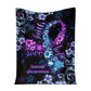 Mental Health Awareness Floral Flannel Blanket For Cozy Bedroom Sofa Decor