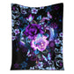 Mental Health Awareness Rose Butterfly Flannel Blanket For Cozy Bedroom Sofa Decor