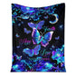 Mental Health Awareness Butterfly Flannel Blanket For Cozy Bedroom Sofa Decor