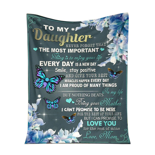 Mental Health Awareness Daughter Gift Flannel Blanket For Cozy Bedroom Sofa Decor