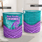 Mental Health Awareness Rattan Texture Laundry Basket For Room Home Organizer