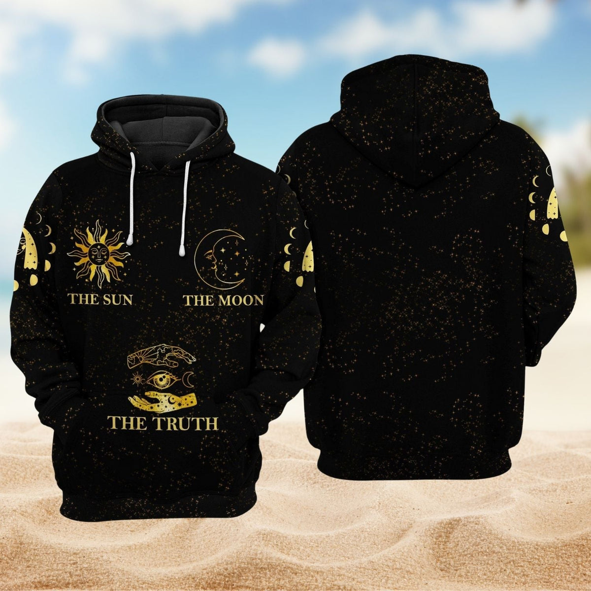 Dark Sun Moon Cosmic Truth Hoodie For Relaxed Daily Wear Weekend Outings And Thoughtful Gifting