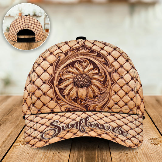 Sunflower Wooden Basic Classic Cap For Beach Outings Holidays And Thoughtful Everyday Style