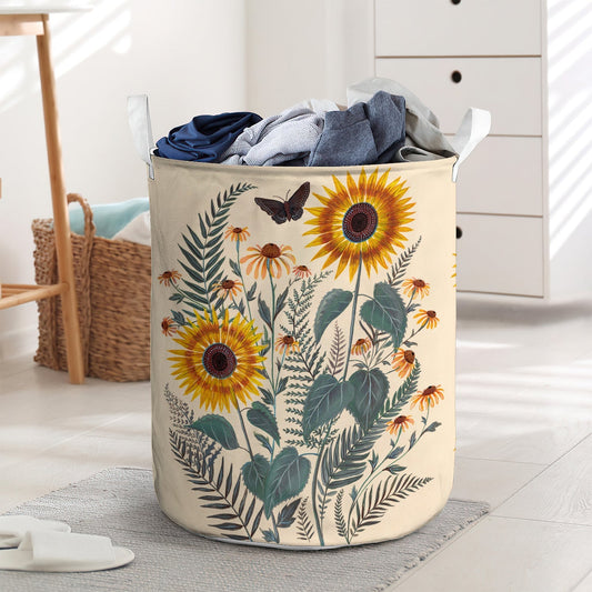 Sunflower Peace Life Style Laundry Basket For Bathroom Bedroom Storage