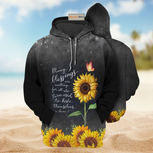 Dark Sunflower Blessing Hoodie For Spiritual Reflection Everyday Style And Thoughtful Gifts