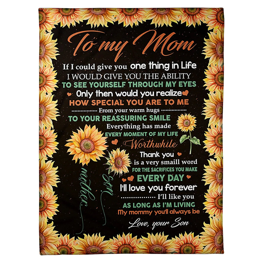 Sunflower I Loved You Forever My Whole Life Flannel Blanket For Cozy Bedroom Sofa Decor