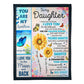 Sunflower I Want You To Know I Love You Mom To Daughter Flannel Blanket For Cozy Bedroom Sofa Decor