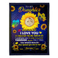 Sunflower Never Forget I Love You Mom To Daughter Flannel Blanket For Cozy Bedroom Sofa Decor