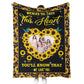 Sunflower Whenever You Touch This Heart Personalized Flannel Blanket For Cozy Bedroom Sofa Decor