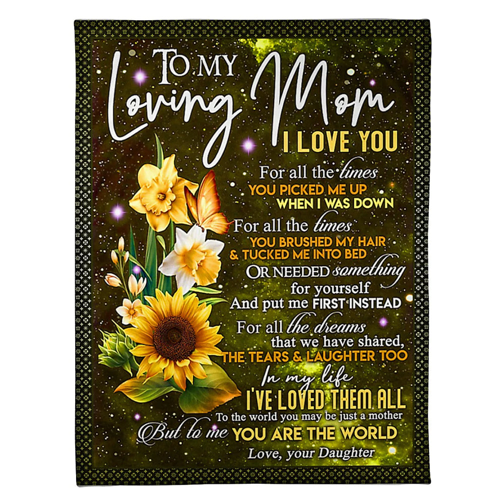 Sunflower You Are My Hero Flannel Blanket For Cozy Bedroom Sofa Decor