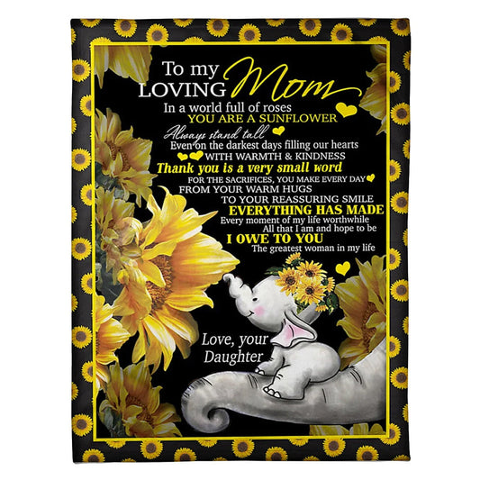 You Are My Sunflower Flannel Blanket For Cozy Bedroom Sofa Decor