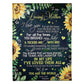 Sunflower You Mean The World To Me Flannel Blanket For Cozy Bedroom Sofa Decor