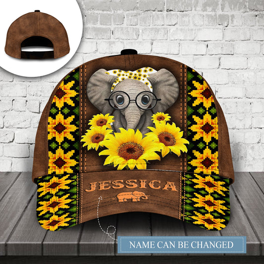 Cute Elephant Sunflower Be Kind Personalized Classic Cap For Comfortable Daily Wear Travel And Weekend Outings