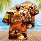Sunset Surfing Hawaiian Shirt With All Over Print For Island Trips Summer Gatherings And Comfortable Daily Wear