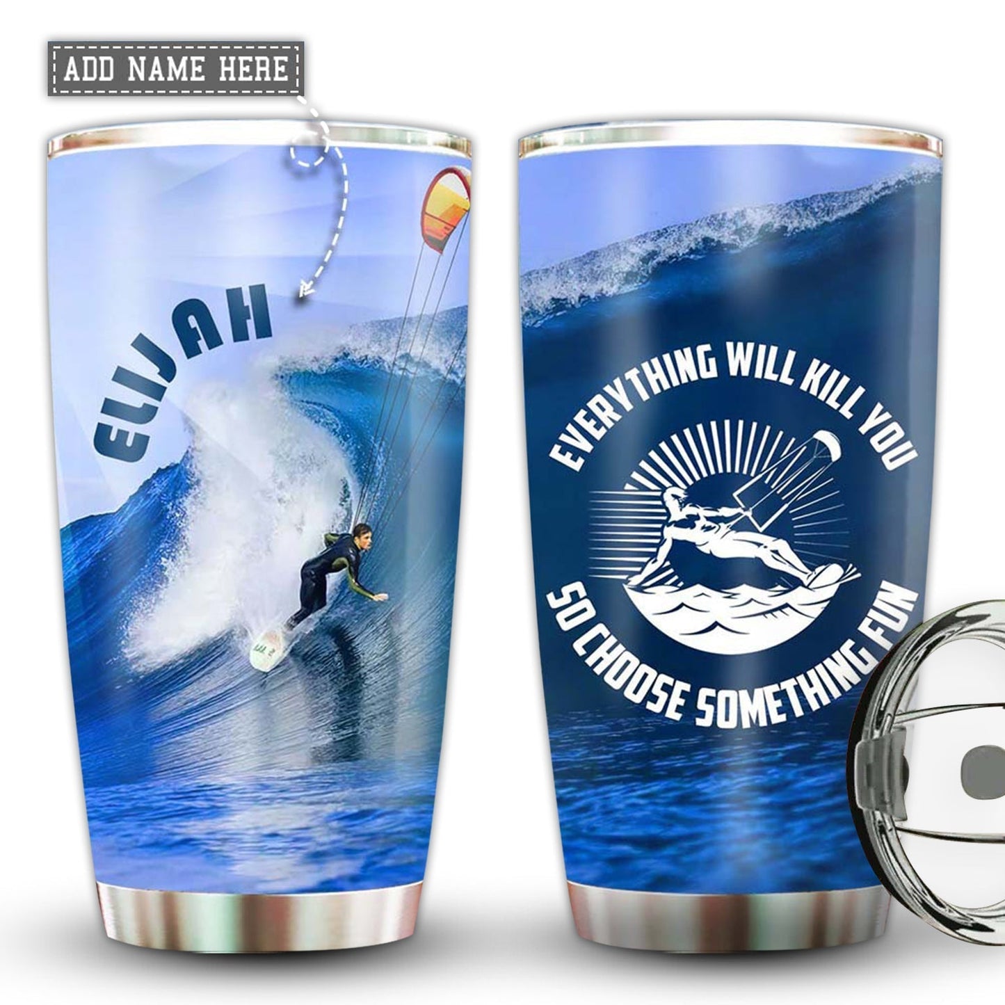 Surfing Adventure Extreme Sport Personalized 20 Oz Tumbler For Coffee Travel And Daily Drinks