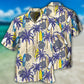 Tropical Surfing Beach Leaf Design Hawaiian Shirt For Island Vacations, Resort Wear, And Relaxed Seasonal Style