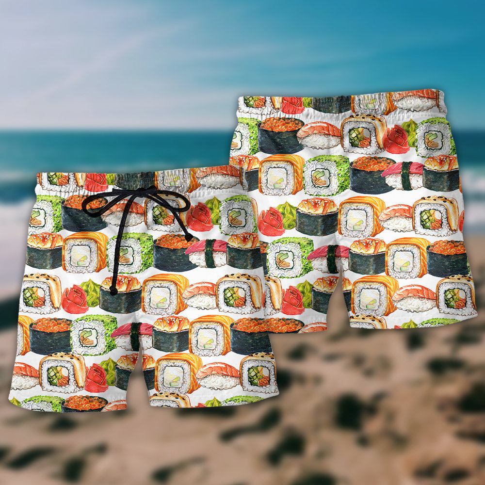 Sushi Lover Simple Food Beach Shorts For Beach Trips And Relaxed Vacation Styling