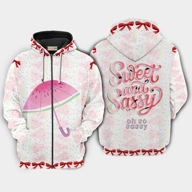 Sweet Sassy Fruit Hoodie For Casual Outfits Outdoor Trips And Comfortable Layering