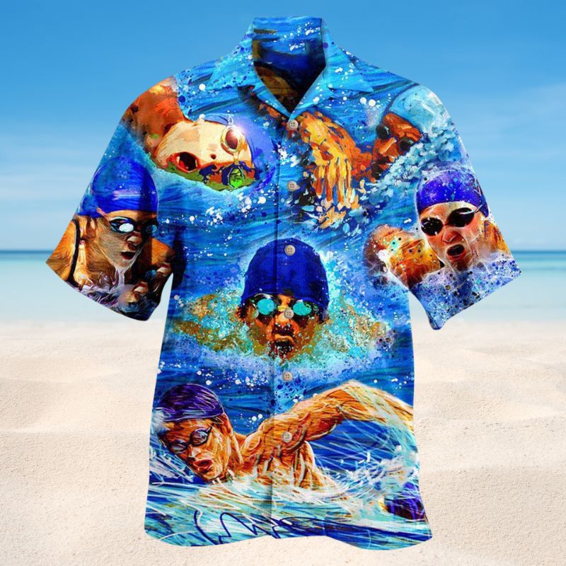 Swimming And Lose Yourself Hawaiian Shirt For Resort Getaways Outdoor Parties And Everyday Summer Wear