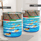 Swimming Race Colorful Style Laundry Basket For Room Home Organizer
