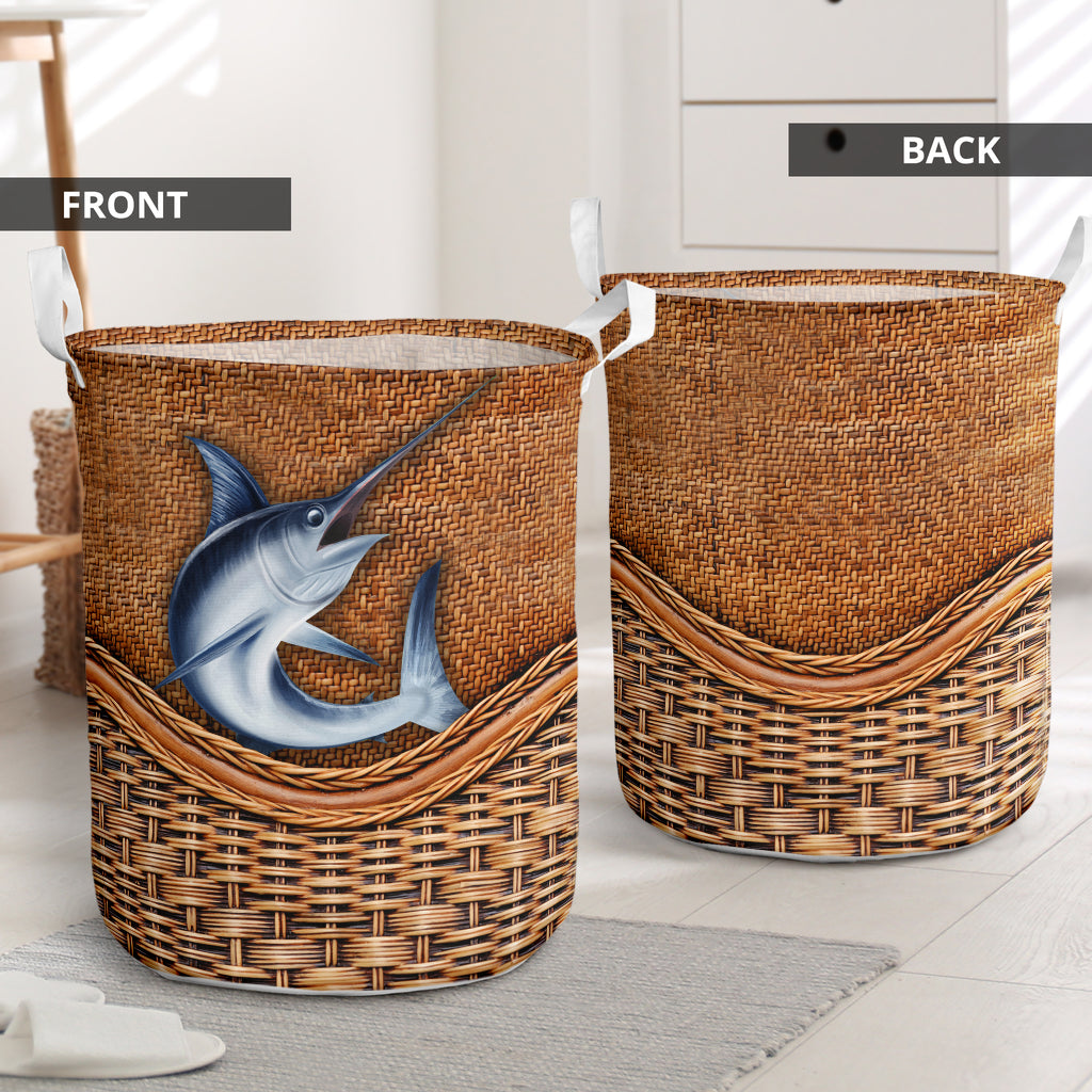 Swordfish Rattan Texture Type Laundry Basket For Room Home Organizer