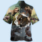 Dinosaur Rex Hawaiian Shirt For Summer Vacation, Beach Travel, And Casual Wear