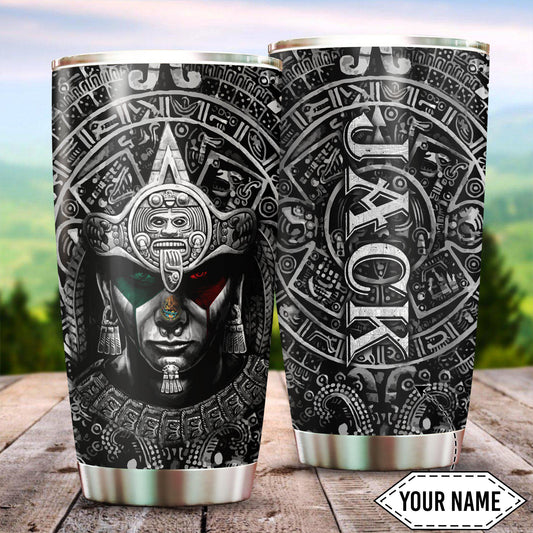 Aztec Mexico Black Personalized 20 Oz Tumbler For Coffee Travel And Daily Drinks