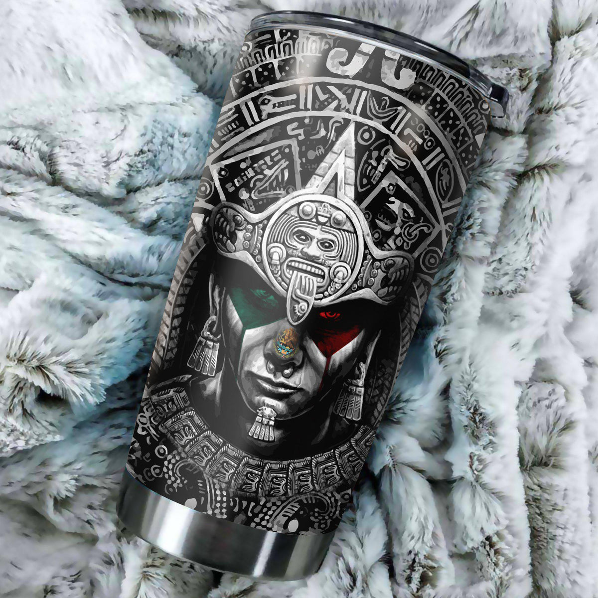 Aztec Mexico Black Personalized 20 Oz Tumbler For Coffee Travel And Daily Drinks