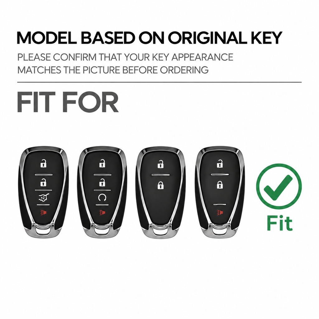 TPU Car Key Fob Cover for Chevrolet Onix, Bolt EV, Equinox, Cruze, Malibu, Camaro & Volt – 2023 – 5 Buttons
