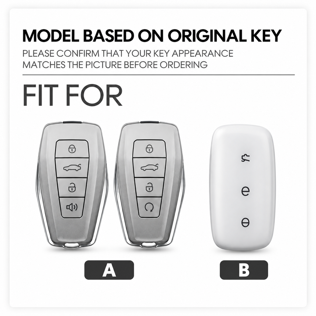 TPU Car Key Fob Cover for Geely Emgrand X7, EX7 & Coolray – 2019–2020