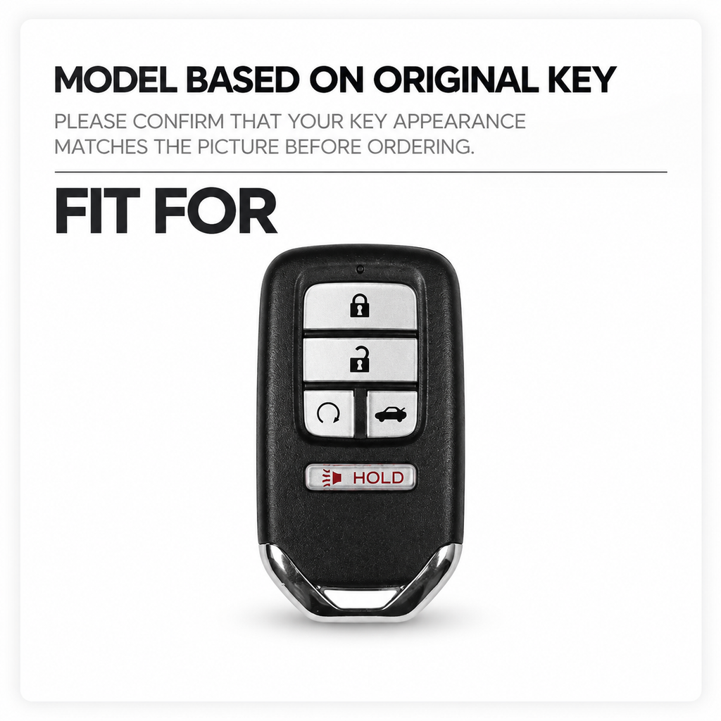 TPU Car Key Fob Cover for Honda Civic, Accord, Pilot & CR-V – 2015–2018 – 5 Buttons