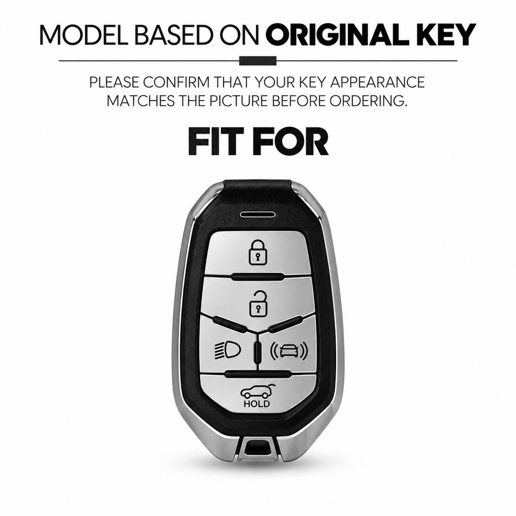 TPU Car Key Fob Cover for SsangYong Rexton Y400, Y450 & G4 – 5 Buttons