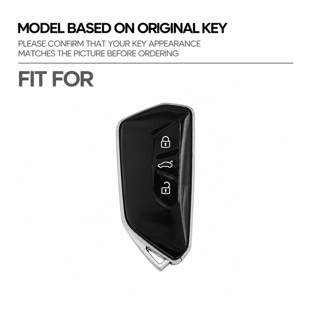 TPU Car Key Fob Cover for Volkswagen Golf 8 MK8, GTI, GTD, R, ID.3 & ID.4; Skoda Octavia A8 MK4; SEAT Leon MK4 – 2020–2021