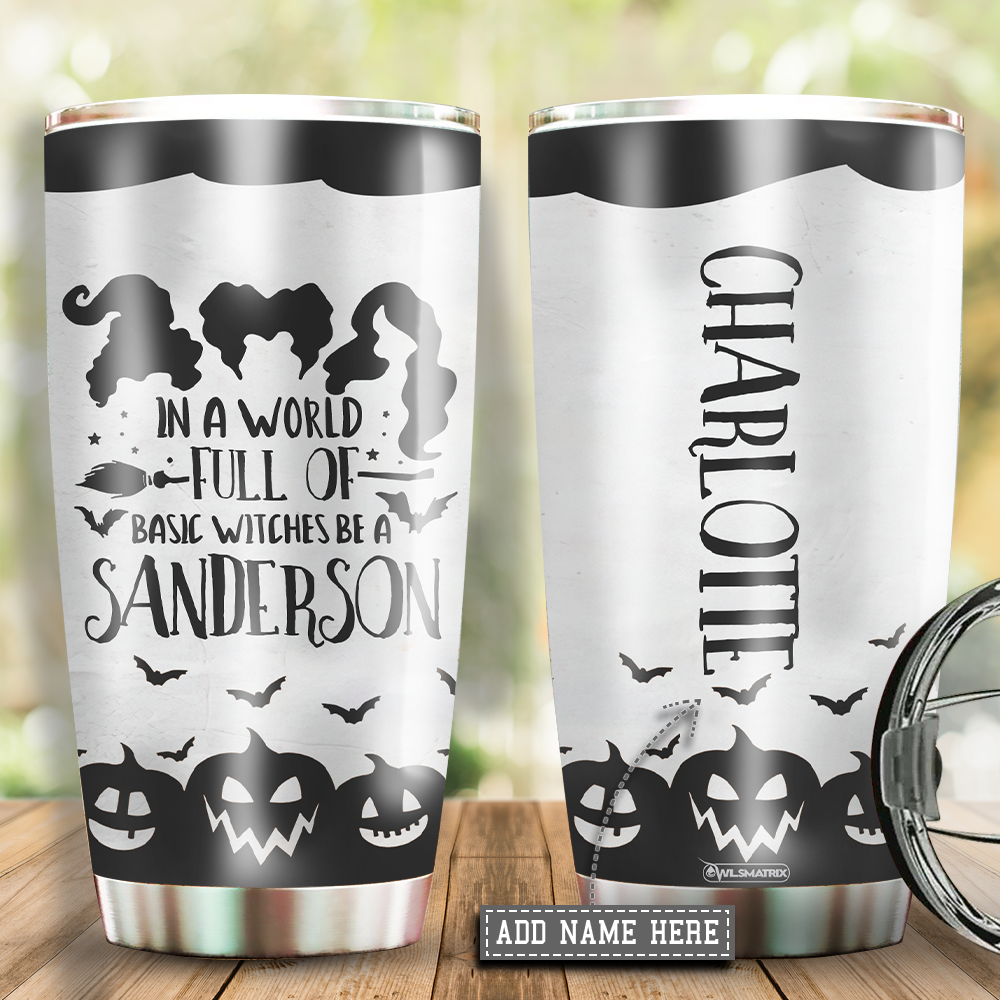 Halloween Basic Witches Personalized 20 Oz Tumbler For Coffee Travel And Daily Drinks