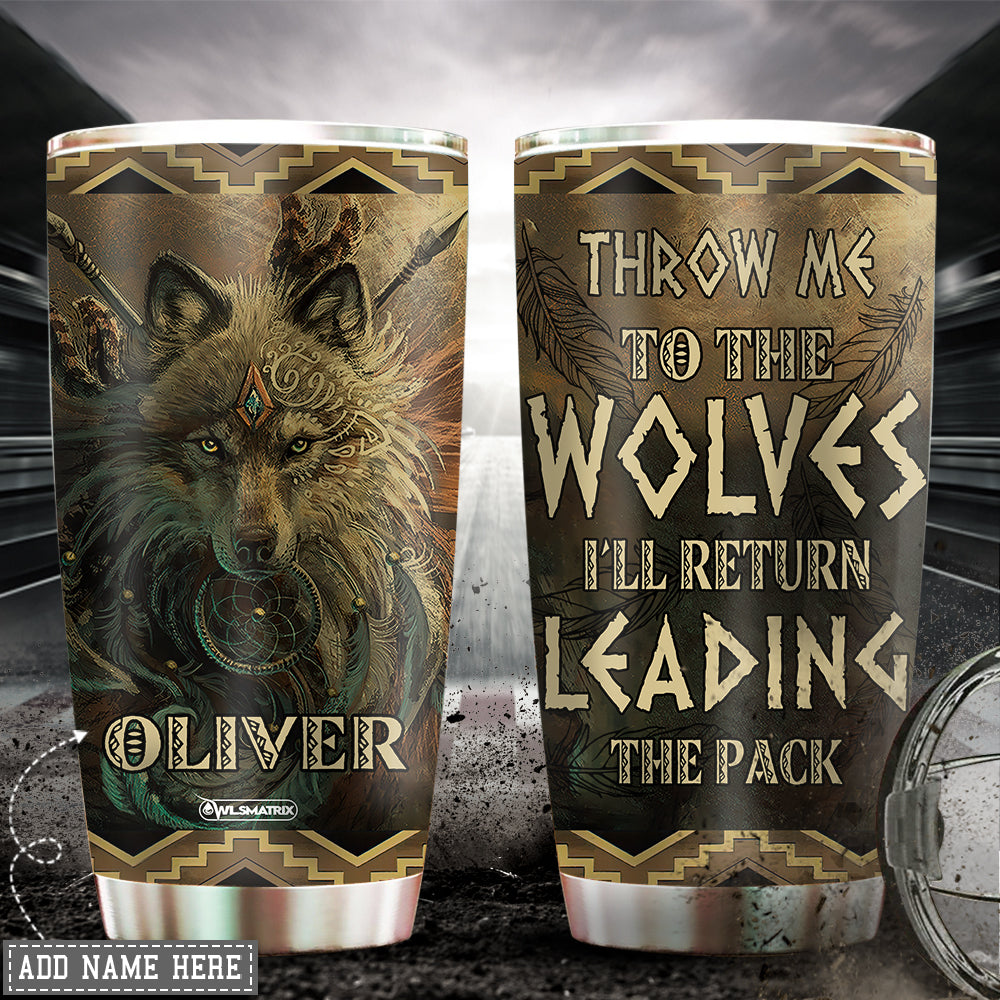 Wolf Kindness Personalized 20 Oz Tumbler For Coffee Travel And Daily Drinks