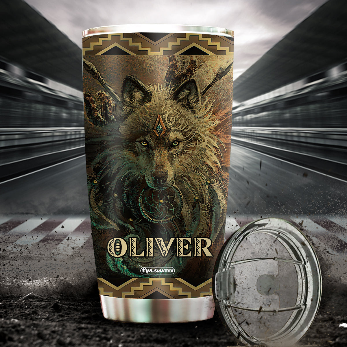 Wolf Kindness Personalized 20 Oz Tumbler For Coffee Travel And Daily Drinks