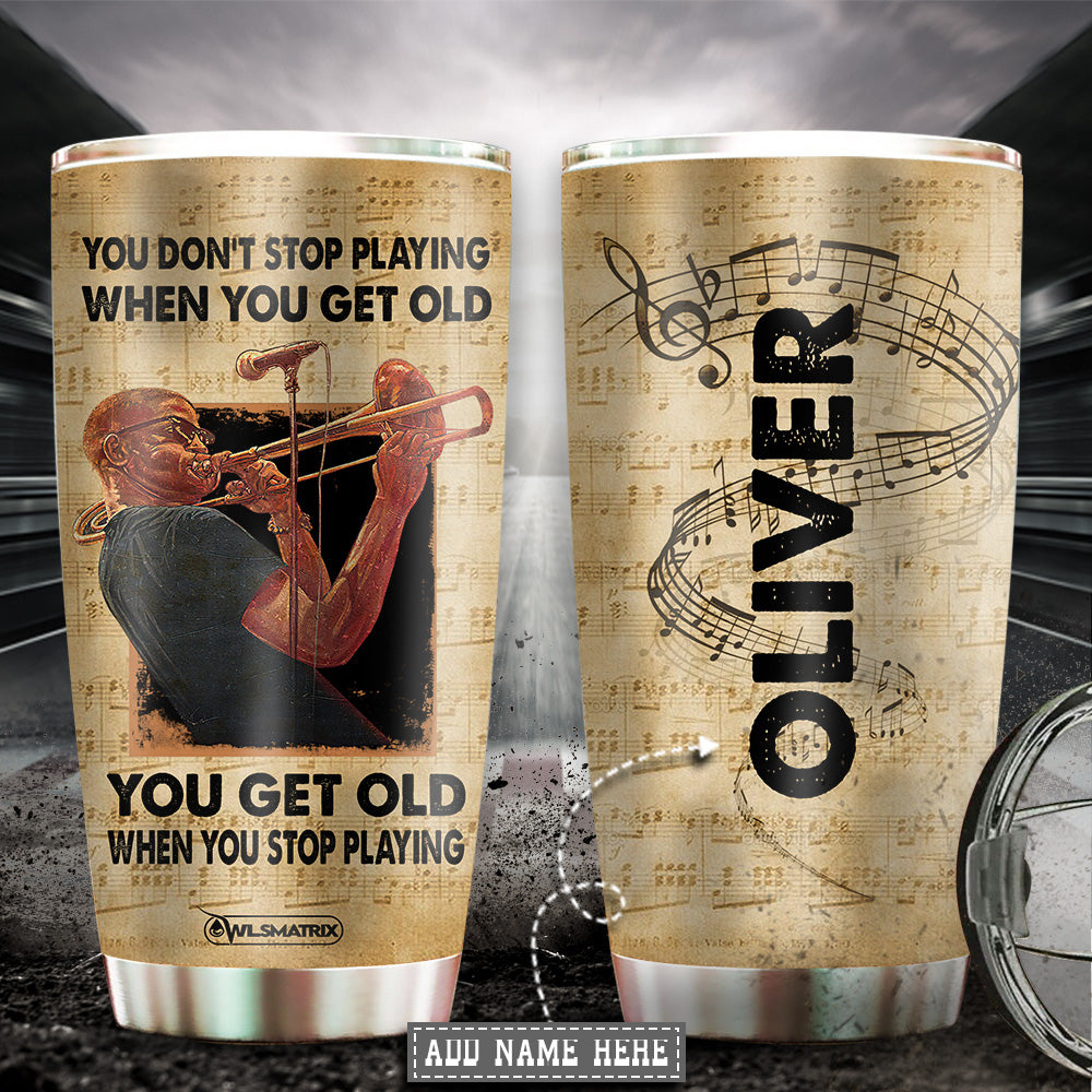 Music You Don't Get Old With Music Personalized 20 Oz Tumbler For Coffee Travel And Daily Drinks