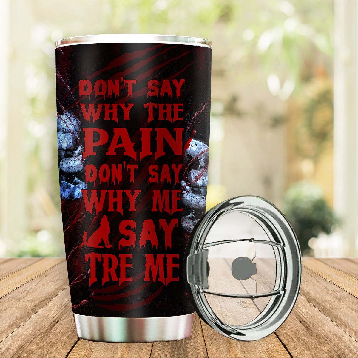 Wolf Kindness Personalized 20 Oz Tumbler For Coffee Travel And Daily Drinks