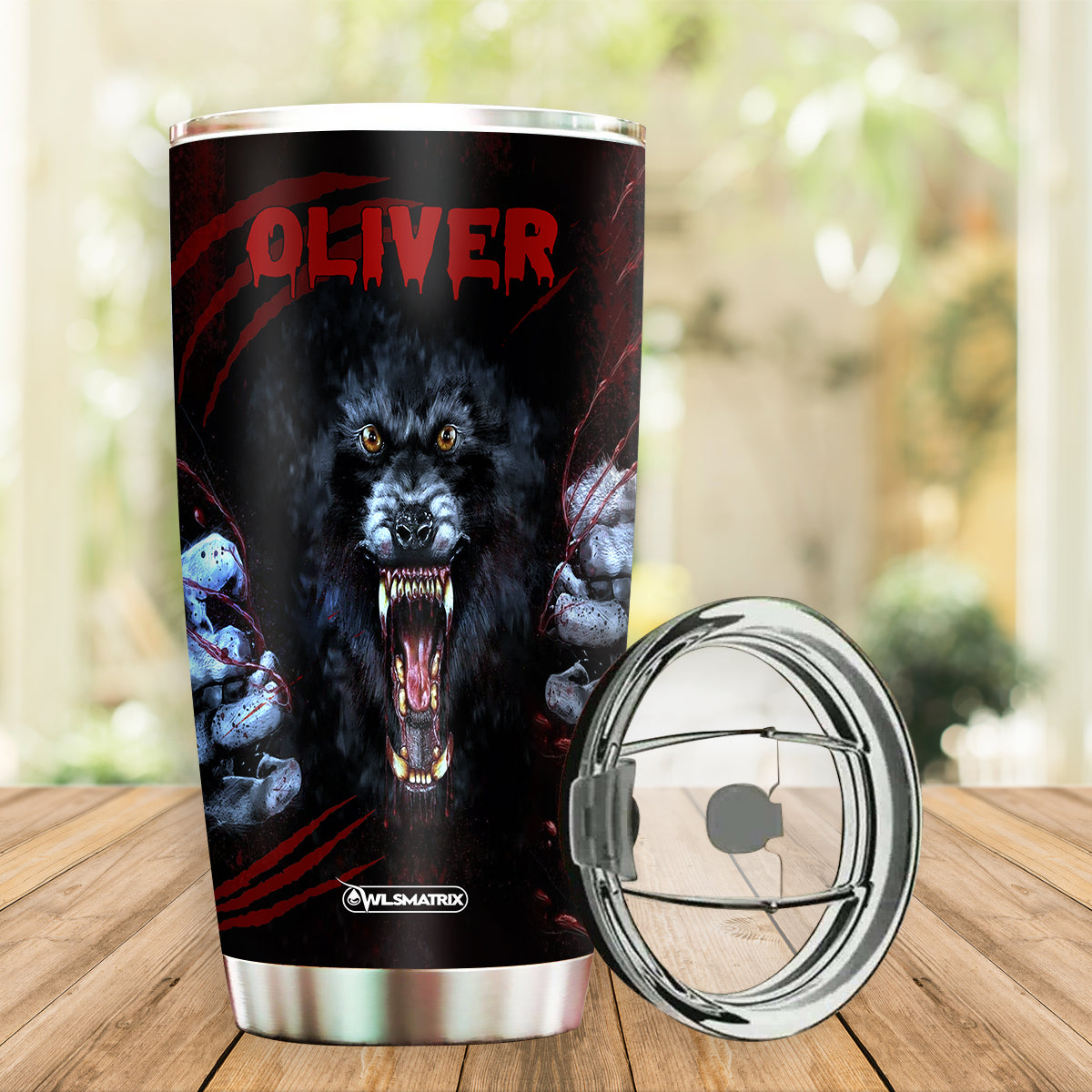 Wolf Kindness Personalized 20 Oz Tumbler For Coffee Travel And Daily Drinks