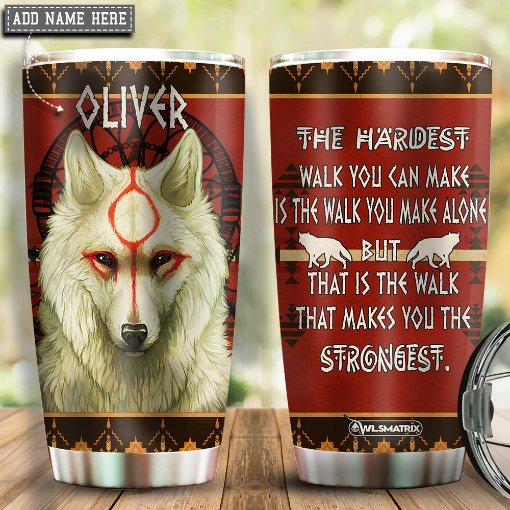 Wolf Kindness Personalized 20 Oz Tumbler For Coffee Travel And Daily Drinks
