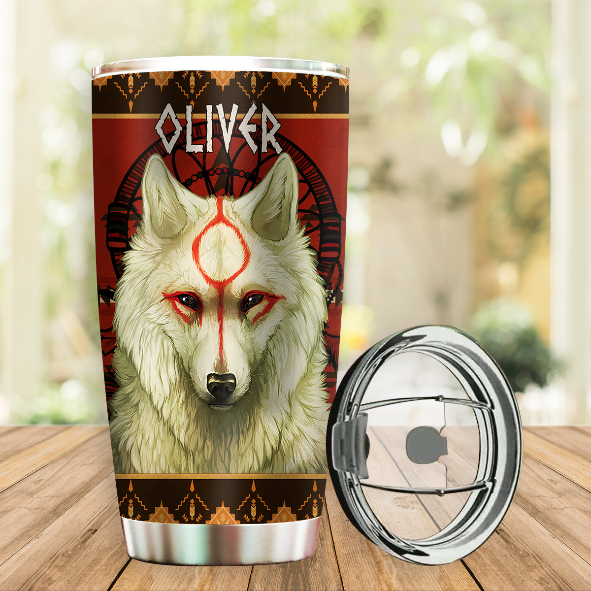 Wolf Kindness Personalized 20 Oz Tumbler For Coffee Travel And Daily Drinks