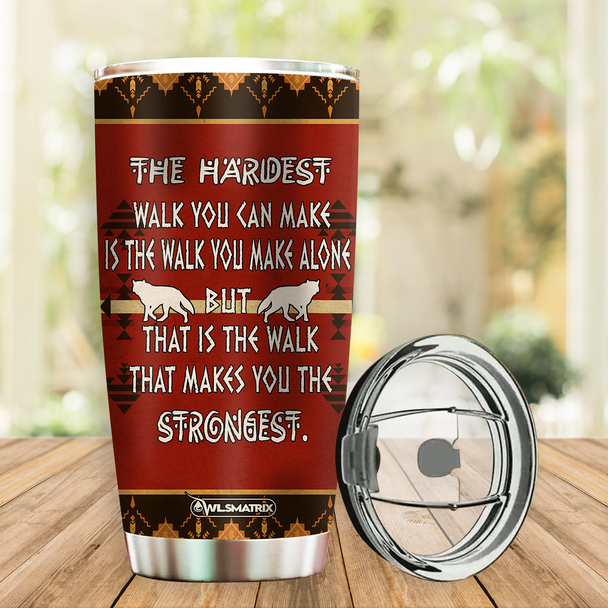 Wolf Kindness Personalized 20 Oz Tumbler For Coffee Travel And Daily Drinks
