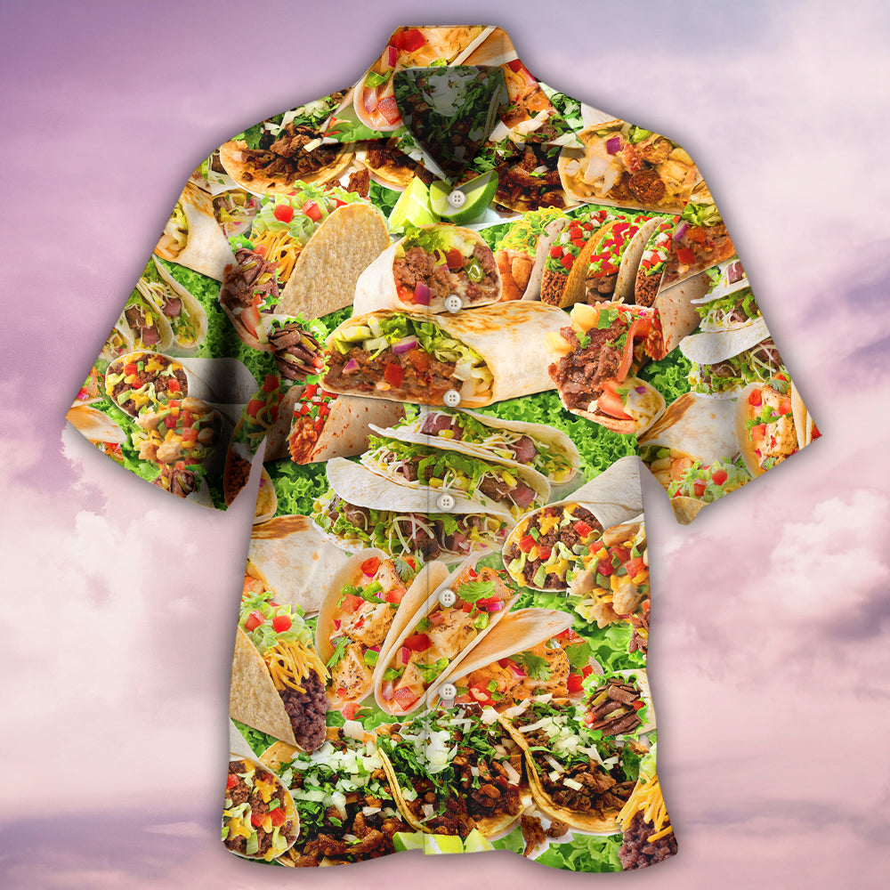 Vintage Food True Tacos Hawaiian Shirt For Summer Vacation And Beach Travel